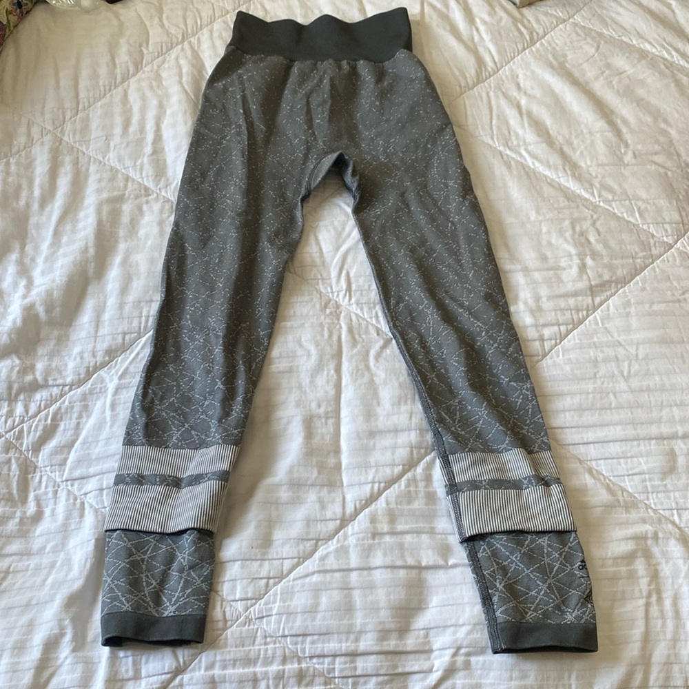 grey adidas leggings in shades of grey calf length